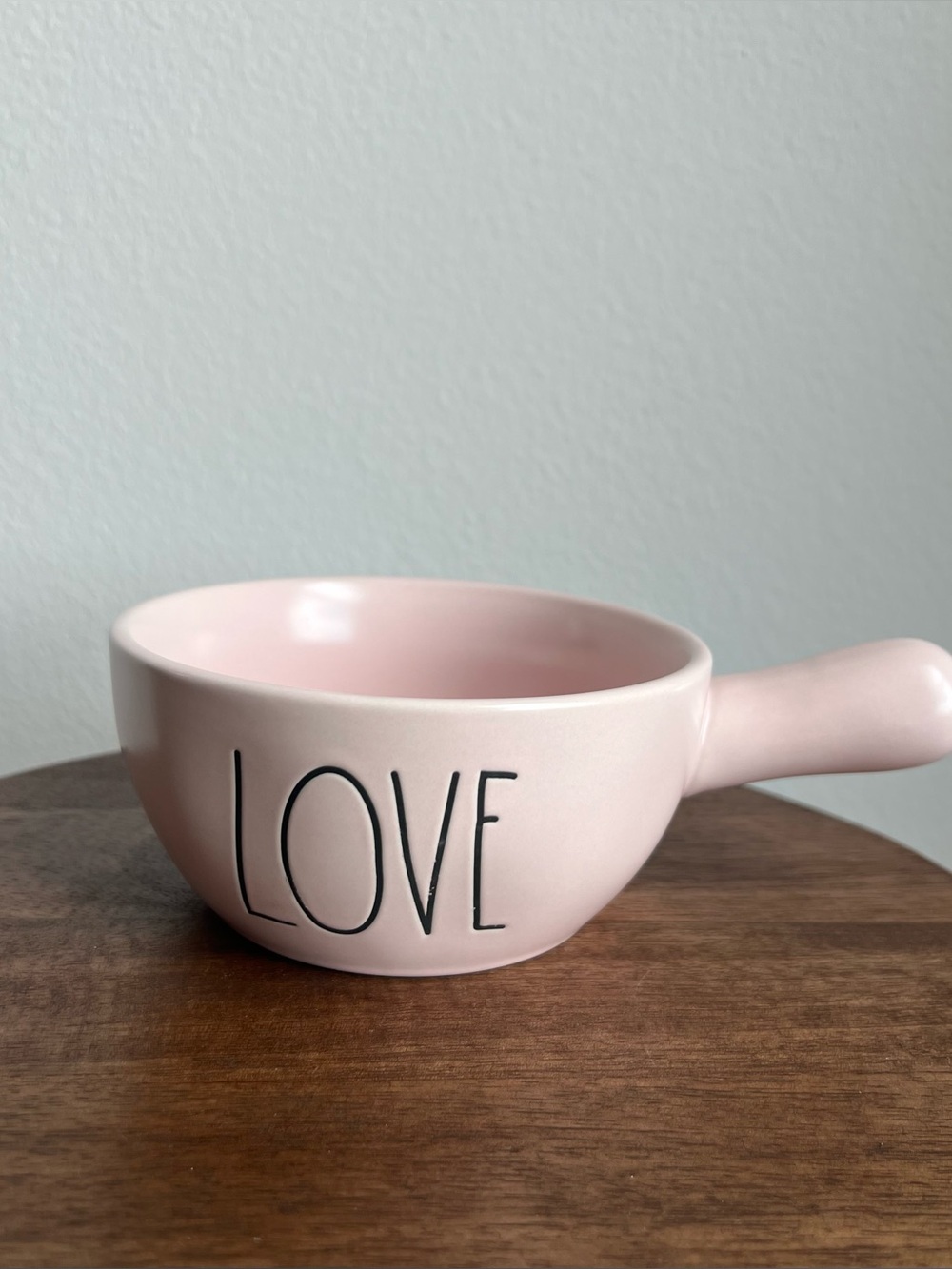 New Rae Dunn Pink "LOVE" Soup bowl with handle